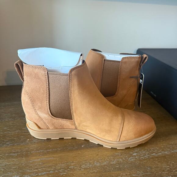 Sorel Woman’s Evie II Tan Chelsea Wedge Waterproof Winter Boot- Size 10.5 - Picture 6 of 9